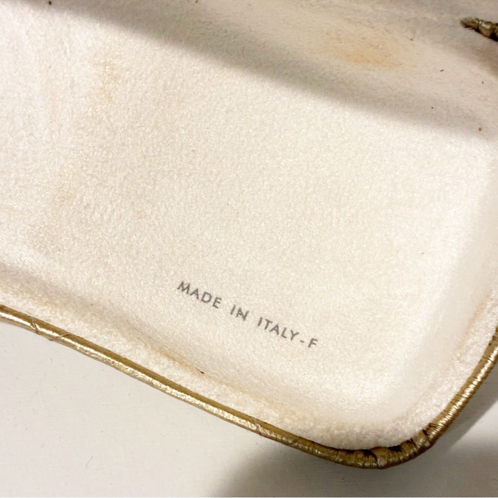 RARE CHANEL CC Gold Quilted Sunglasses Hard Case Frames Eye Glasses - Picture 2 of 4